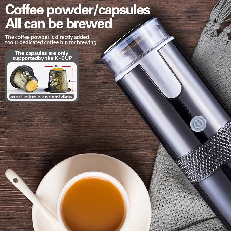 Portable Capsule Coffee Maker Electric Coffee Brewer for Ground Coffee and KCUP Capsule Coffee without Heat Function
