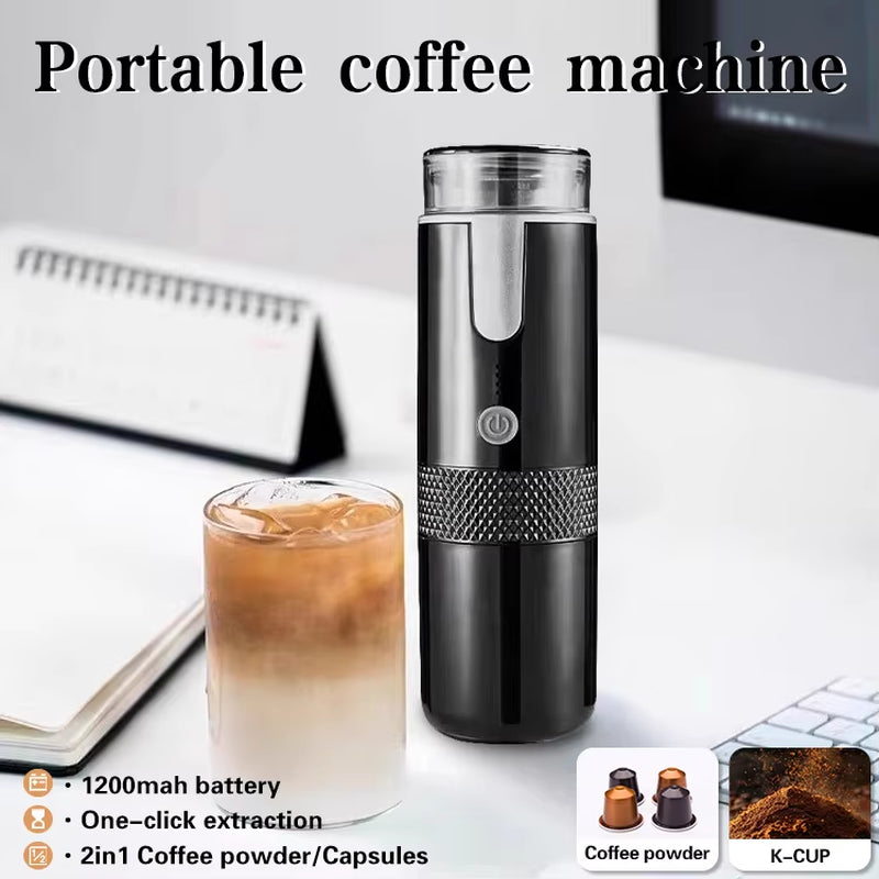 Portable Capsule Coffee Maker Electric Coffee Brewer for Ground Coffee and KCUP Capsule Coffee without Heat Function
